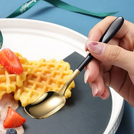 

NIUREDLTD Household High-grade Frosted Stainless Steel Multi-function Dessert Spoon