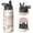 Black-1, variant on 18oz Insulated Water Bottle with Straw & Cleaning Brush, Wide Mouth Stainless Steel Flask, Liquid & Marble Print