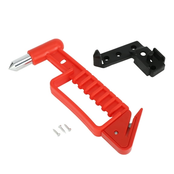 Unique Bargains 1 Pc Universal Car Safety Hammer Glass Breaker Urgent Escape Tools Black Red