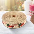 thumbnail image 3 of OUSITAID 1 Roll Christmas Ribbon Festive Multi-purpose Ornamental Lightweight Glittery Printed Gift Packing Decoration Ribbon for Party, 3 of 8