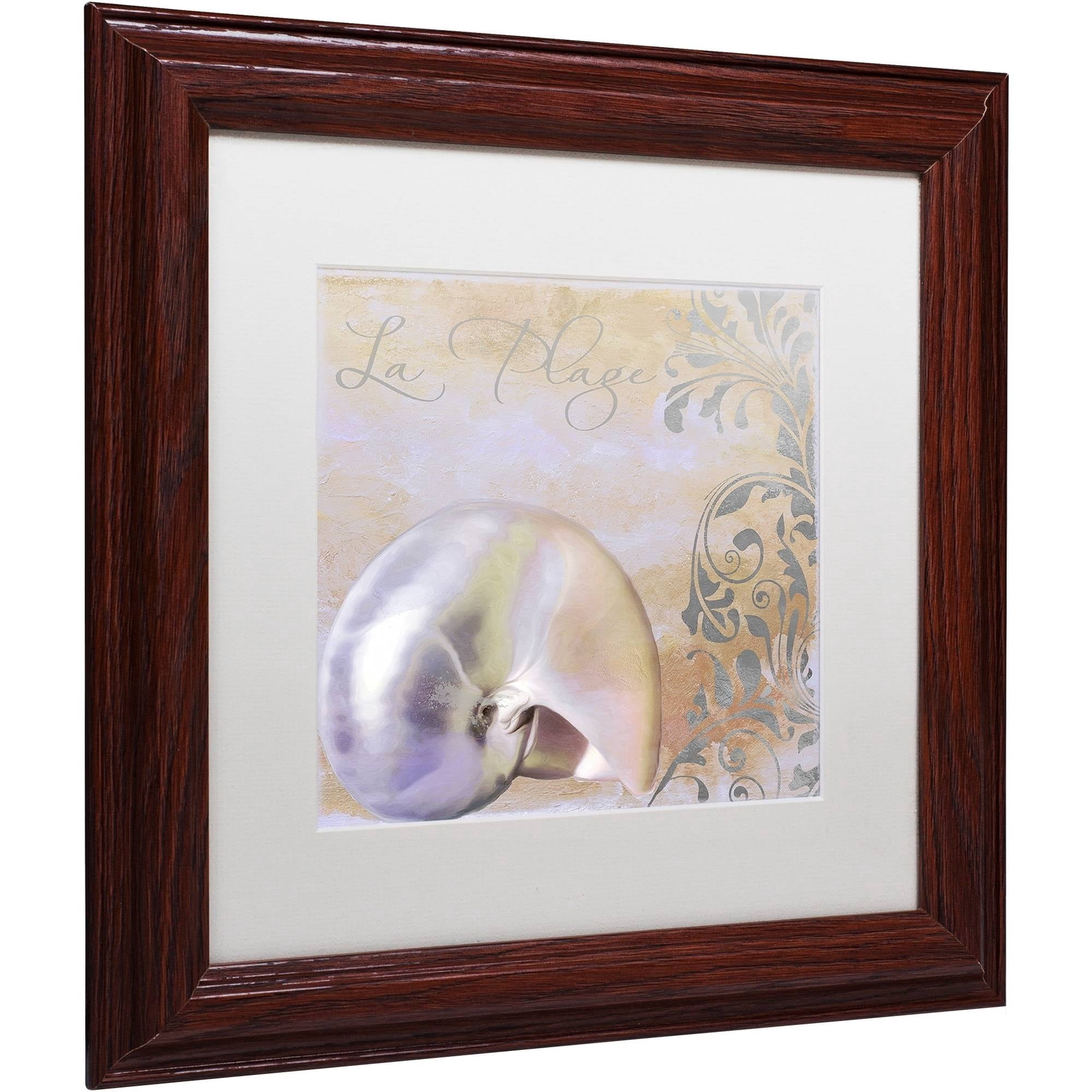 Trademark Fine Art "Painted Sea IV" Canvas Art by Color Bakery White Matte, Wood Frame