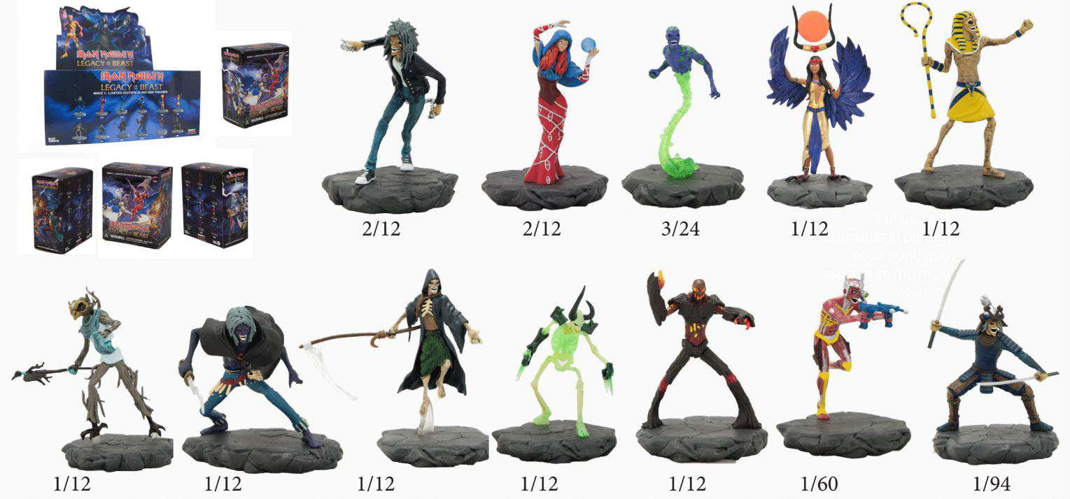 Iron Maiden Legacy of the Beast Mini PVC Blind Box (12 RANDOM PVC Figures)
