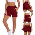 thumbnail image 4 of Shorts for Women Athletic Shorts with Pockets Lightweight Comfy Running Shorts with Liner Summer Gym Casual, 4 of 6