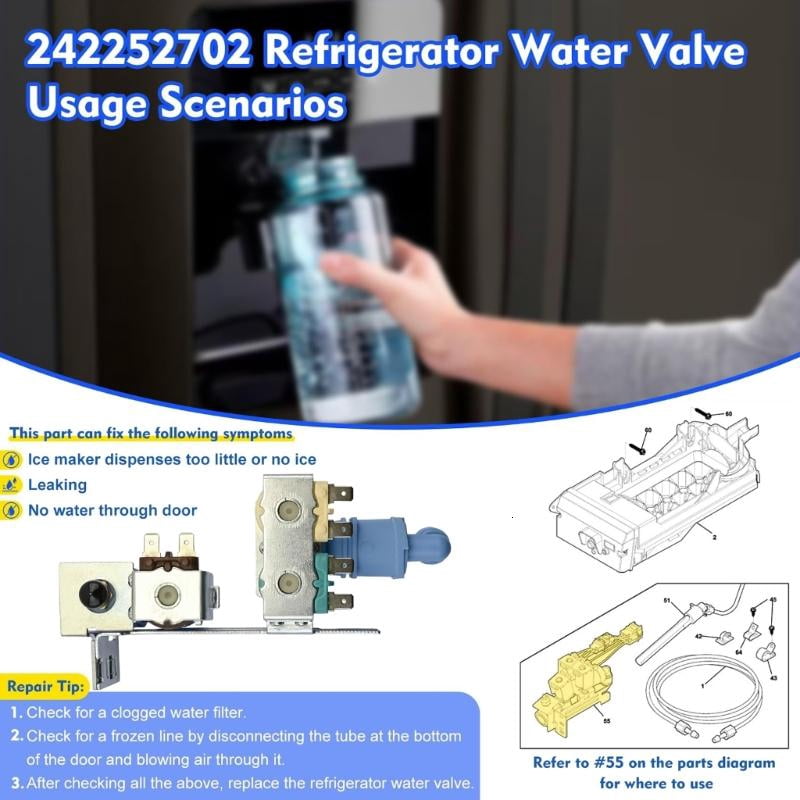 Triple Water Inlet Valves for Multiple Refrigerator Models Optimal Functionality