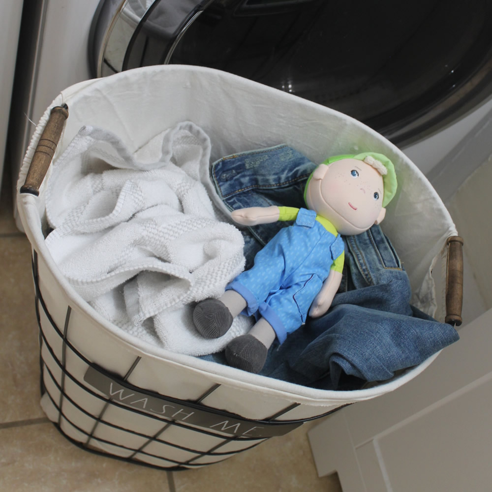 HABA Snug Up Till - 10" Soft Blond Boy Doll With Removable Overalls, Machine Washable
