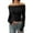 A-Black, variant on Women Long Sleeve Shirts Off Shoulder Crop Tops Solid Basic Slim Fitted Y2K Fall Going Out Outfits