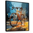 thumbnail image 2 of Designart "Bold Bicycle Adventures II" Bicycle Floater Framed Wall Art Living Room, 2 of 7