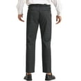 thumbnail image 3 of Pantalones INSPIRE CHIC para hombre, corte regular, frente plano, formales, de negocios, a cuadros, talla 30, color negro, 3 of 5