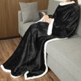 thumbnail image 4 of Catalonia Fleece Wearable Blanket with Sleeves and Pocket, Micro Plush Warm Sleeved TV Throw Blanket Robe for Women and Men, Black, 72'' x 55'', 4 of 8
