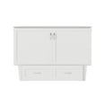 thumbnail image 2 of AFI Dahlia Full Solid Wood Murphy Bed Chest with Drawer and Charger, White, 2 of 8