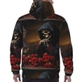 thumbnail image 7 of Salouo Elegant Rose Skull Pattern Men's Fall Hoodie Sweatshirt,Sport Hoodie with Pockets for Men Pullover Casual Hooded Sweatshirt-XX-Large, 7 of 7