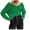 Green, variant on IROINNID Womens Sweater Knit V-Neck Pullover Sweater Solid Color Comfy Mid-Length Long Sleeve Hedging Knitting Sweater