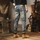 thumbnail image 4 of Pantalones ajustados de trabajo ajustados para hombre, pantalones vaqueros ajustados para hombre, ropa de primavera y otoño apilada, moda coreana 2024, 4 of 4