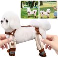 thumbnail image 4 of Dirty-proof Dog Suspender Boots with Harness for Small To Medium Dogs (Brown), 4 of 12