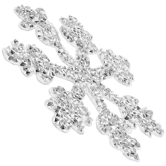IDEANATEGRATE 1Pack Snowflake Decoration Rhinestone Plastic for Diy Sewing Projects Home Decoration Iron On