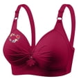 thumbnail image 2 of Super Comfort Bra, Womens Sports Bras Removable Pads Plus Size Sleep Bras for Girls in Yoga Bralette Leisure Stretch Crop Tops Vest Wine M, 2 of 4