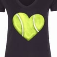 thumbnail image 4 of Inktastic Tennis Ball in Heart Women's V-Neck T-Shirt, 4 of 5