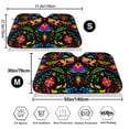 thumbnail image 3 of Picia Mexican Flower Traditional1 Curved Windshield Sunshade Accordion Folding Style Auto Shade for Car Truck SUV Van Blocks UV Ray Sun Visor Protector -Medium, 3 of 7