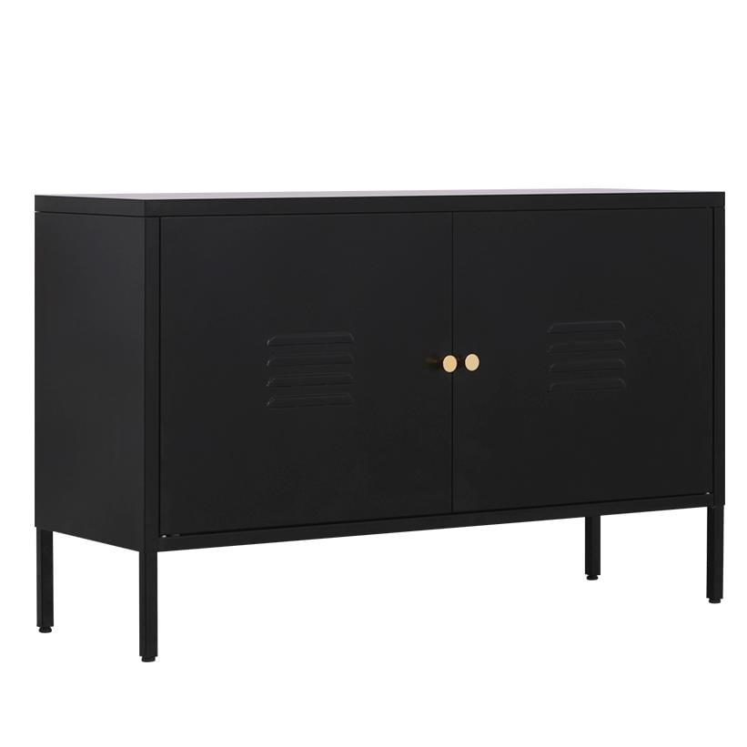 Metal Accent Storage Cabinet for Bed Room,Living Room,Home,Hotel,Office,Garage,2-Tier, Removable Shelf