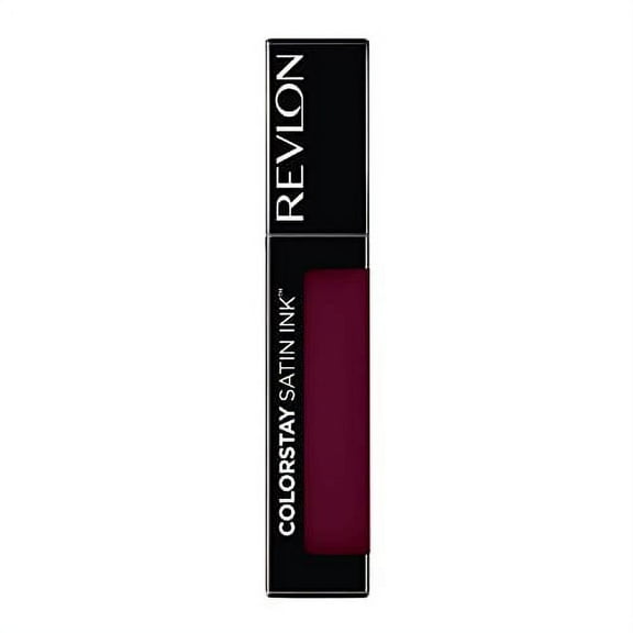 Revlon ColorStay Satin Ink Crown Jewels Liquid Lipstick, Longlasting & Waterproof Lipcolor, Moisturizing Creamy Formula Infused with Black Currant Seed Oil, 035 Reigning Red, 0.17 fl oz.