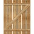 thumbnail image 5 of 34 3/4"W x 44"H TimberCraft Six 5 3/8" Boards Spaced Board-n-Batten Shutters w/Z-Bar, Rough Sawn Western Red Cedar (Per Pair), 5 of 13