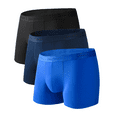 thumbnail image 2 of Dontmiss Men's Soft Breathable Bamboo Viscose Underwear 3-Pack Boxer Brief, 2 of 6