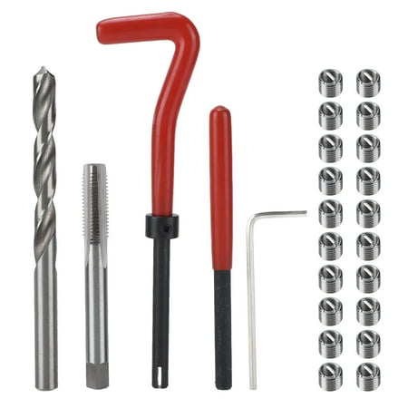 

M8x1.25mm Screw Inserts Coil Tap & Drill Bit Set with Hex Wrench Universal Thread Repair Kit