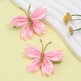 thumbnail image 2 of 2PCS Mini Butterfly Hair Clips Colorful Butterfly Hair Barrettes Satin Hair Bow Pins Little Butterfly Hair Pins Wedding Hair Accessories for Girls Women Festival Party, 2 of 2
