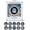 I, variant on 2027 Magnetic Fridge Mini Vinyl Music Player Box Christmas, Christmas Refrigerator Music Player with 9 Swappable Records for Party Favors & Stocking Stuffers,Style P