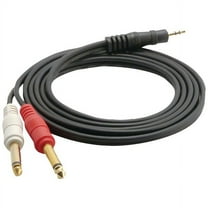 Pyle Pro® 12-gauge Dual 1/4" Males To 3.5mm Stereo Male Y-cable, 6ft