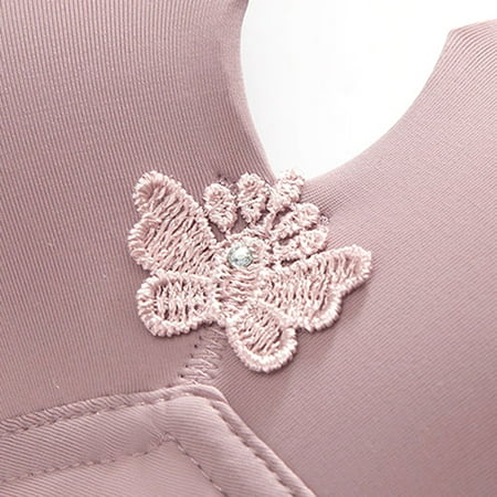 

Plus Size Comfort Wireless Bra Air Permeable Support Breathable High Quality Lining Underwired Bra For Woman Grey Purple 38/85 Yards BC Thin Cup