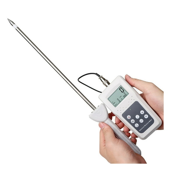 Portable Digital Hay Moisture Meter Single And Double Needles HD LCD Screen Forage Moisture Analyzers For Sheaf Of Sheep ,Easy to Read
