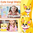 thumbnail image 3 of Cuaderno diario con forma de perro Corgi de peluche con candado para niñas de 5 a 12 años, 3 of 7