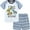 2PCS striped dinosaur, variant on ATAIKU Toddler and Little Boys 2-Piece Pajamas Short Sleeve Tops and Shorts Summer PJ Set Kid Sleepwear - Dinosaur