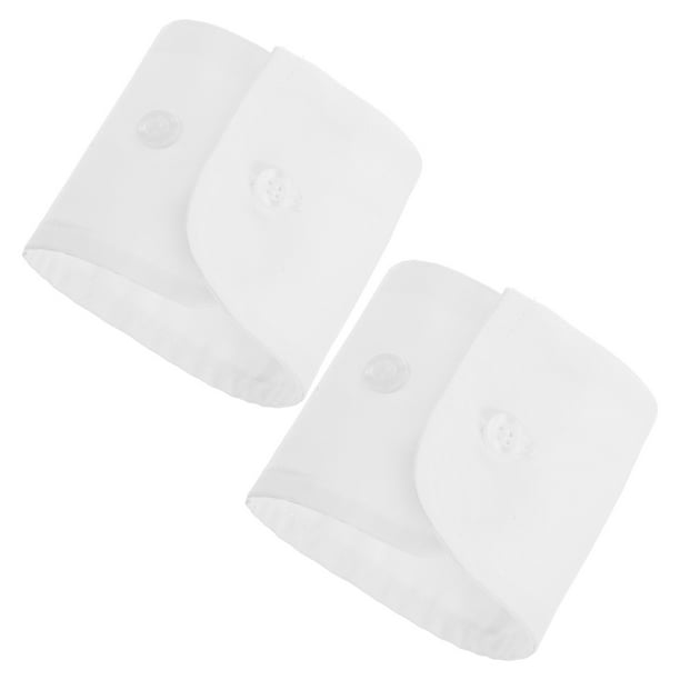 ColoMX 4 juegos de accesorios de disfraz blancos con cuello y puños, muñequeras desmontables para mujeres y hombres, mangas decorativas para fiestas de Halloween