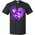 thumbnail image 3 of Inktastic Epilepsy Awareness Purple Ribbon Around Heart T-Shirt, 3 of 5