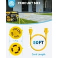 thumbnail image 3 of Kohree 30 Amp Generator Extension Cord,Heavy Duty 4 Prong RV Power Locking Cord with Cord Organizer (50 Feet), 3 of 7