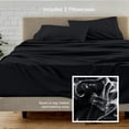 thumbnail image 5 of Bare Home Luxury Bed Sheet Set - Premium 1800 Collection - 4 Piece - Twin, Black, 5 of 9