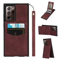 Galaxy Note 20 Ultra Case with Lanyard, Allytech Premium PU Leather Anti-Scratch Wallet Case with 6 Card Holders Magnetic Lock Flip Kickstand Case for Samsung Note 20 Ultra 6.9 inch 2020, Red