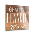 thumbnail image 2 of Grateful Thankful Blessed Red Woodgrain 12 x 12 Glass Wall Hanging Sign, 2 of 4