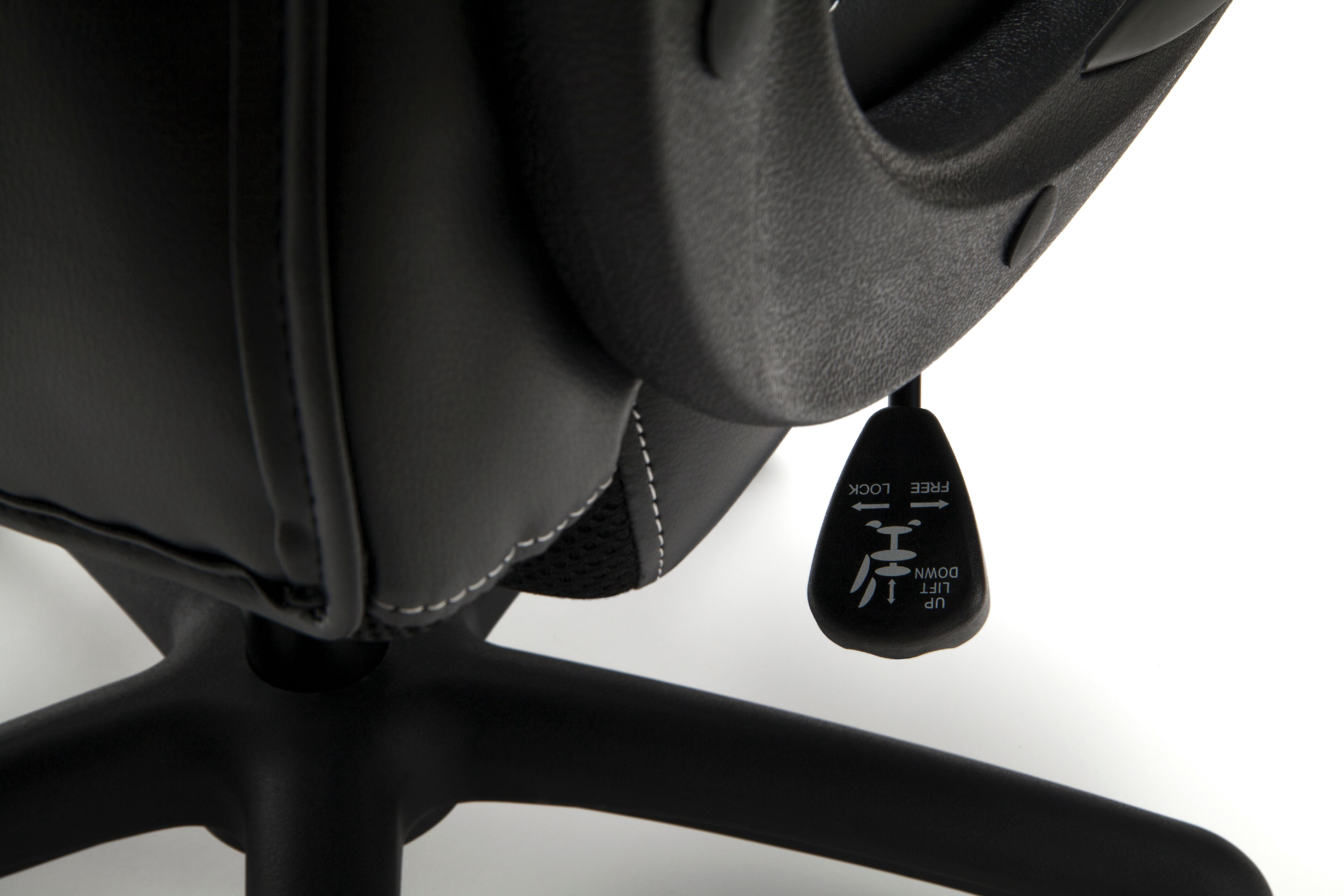 OFM Essentials Collection Racing Style Bonded Leather Gaming Chair, in Black (ESS-3085-BLK)