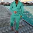 thumbnail image 2 of Rrunsv 2 Piece Set for Men Hoodie And Sweatpants Suit Pullover Tracksuit Set 2 Piece Sweatshirt Suit Mint Green,XXL, 2 of 5