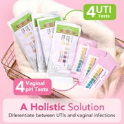 Easy@Home 4 Vaginal pH and 4 Urinary Tract Infection Test Strips