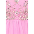thumbnail image 3 of Little Girls Mesh Junior Bridesmaid Beaded Princess Flowers Girls Dresses Red 4 (C650C07), 3 of 3