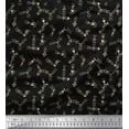 thumbnail image 1 of Soimoi Black Cotton Duck Fabric Triangle Art Geometric Print Fabric by the Yard 42 Inch Wide, 1 of 3