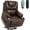 L1008-Faux Leather Brown, variant on LITVZ Heavy Duty Power Lift Chairs Recliners with Heater and Massage for Elderly, Big and Tall Recliners 400lbs Suitable for People Up to 6Ft