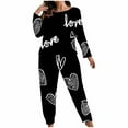 thumbnail image 2 of Mifsaly Plus Size Pajamas for Women Set Valentine Pajama Heart Print Oversized Sleepwear Cozy Sleep Pant Dressy Casual Pjs Homewear Spring Summer Matching Outfit 2026 XXXXXL, 2 of 6