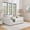 Beige, variant on Noble House Marcel Twin-Size Daybed, Vertical Striped Breathable Linen Upholstered Sofa Bed with Hidden Trundle, Beige