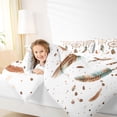 thumbnail image 3 of Homewish Dreamy Boho Dreamcatcher Twin Comforter Sets,Watercolor Feathers Bedding Set,Reversible,2-Piece,1 Comforter and 1 Pillowcase, 3 of 7