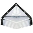thumbnail image 2 of Clear Waterproof Tarp Heavy Duty Cover,Tarpaulin with Grommets Reinforced Edges,Outdoor Winter Protective Insulated Fabric for Vehicles,Patio Enclosure,Greenhouse,Balcony, Porch, Garden Roof, 2 of 9